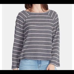 William Rast Cary Striped Bell Sleeve Top